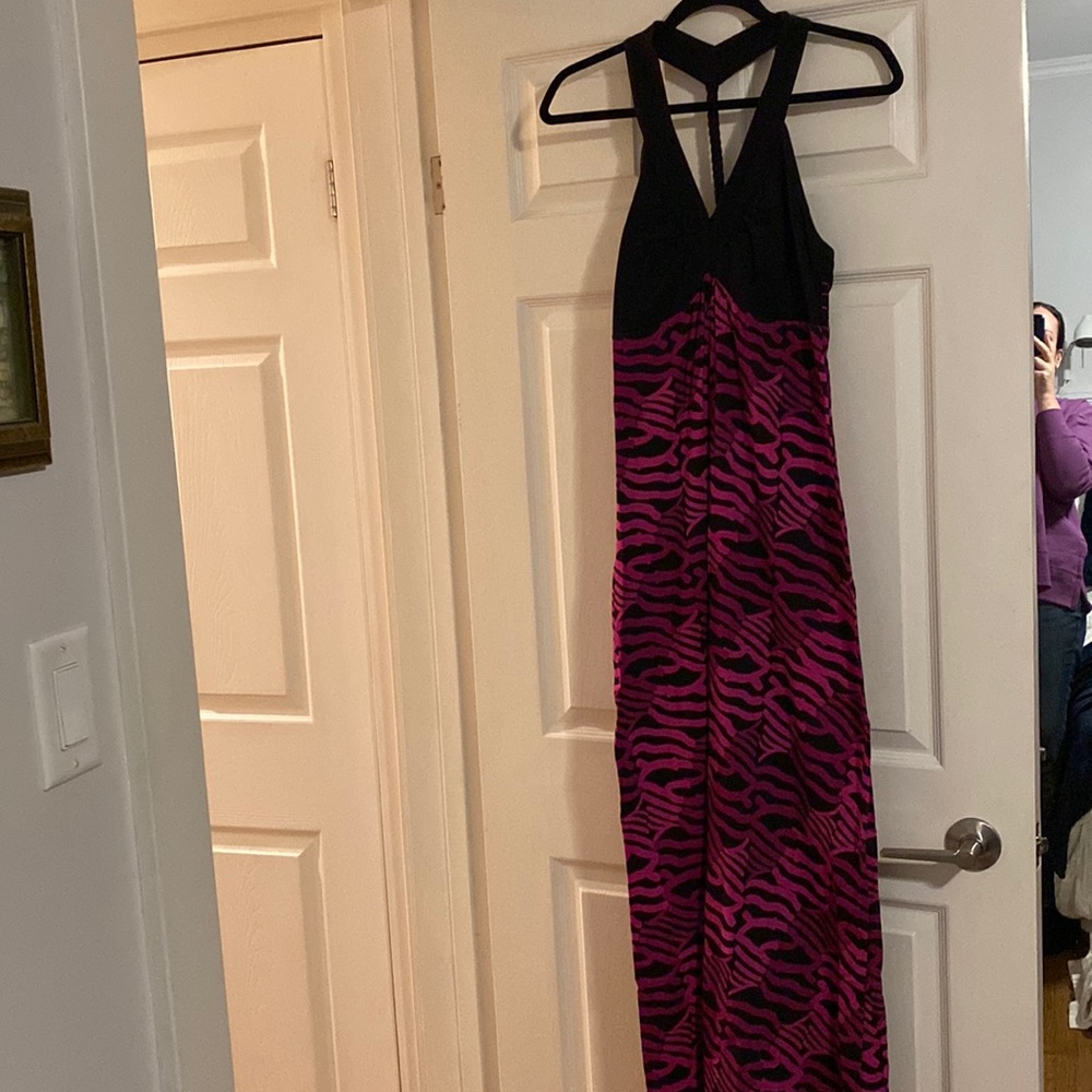 Great North Face Maxi Dress.  Braided Racer back and tasteful halter v neck.